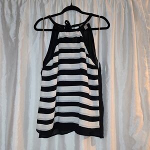 Striped Black and White Women's Top